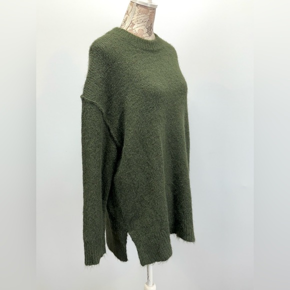 TOPSHOP Hunter green oversized crew neck sweater size XS. - Picture 11 of 16